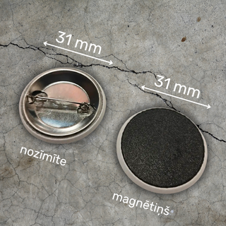 Nozīmīte vai magnēts | 31 mm | Sēta | Baltica