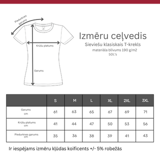 Sieviešu T-krekls - klasiskais | 190 g/m² | Balts