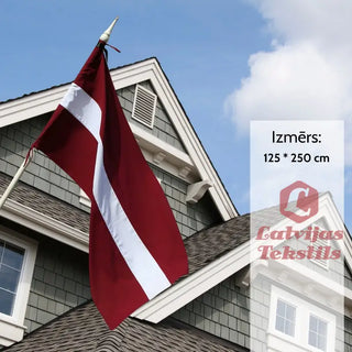 Latvijas Karogs Fasdei | 125 * 250 Cm Gabardna Audums Karogs